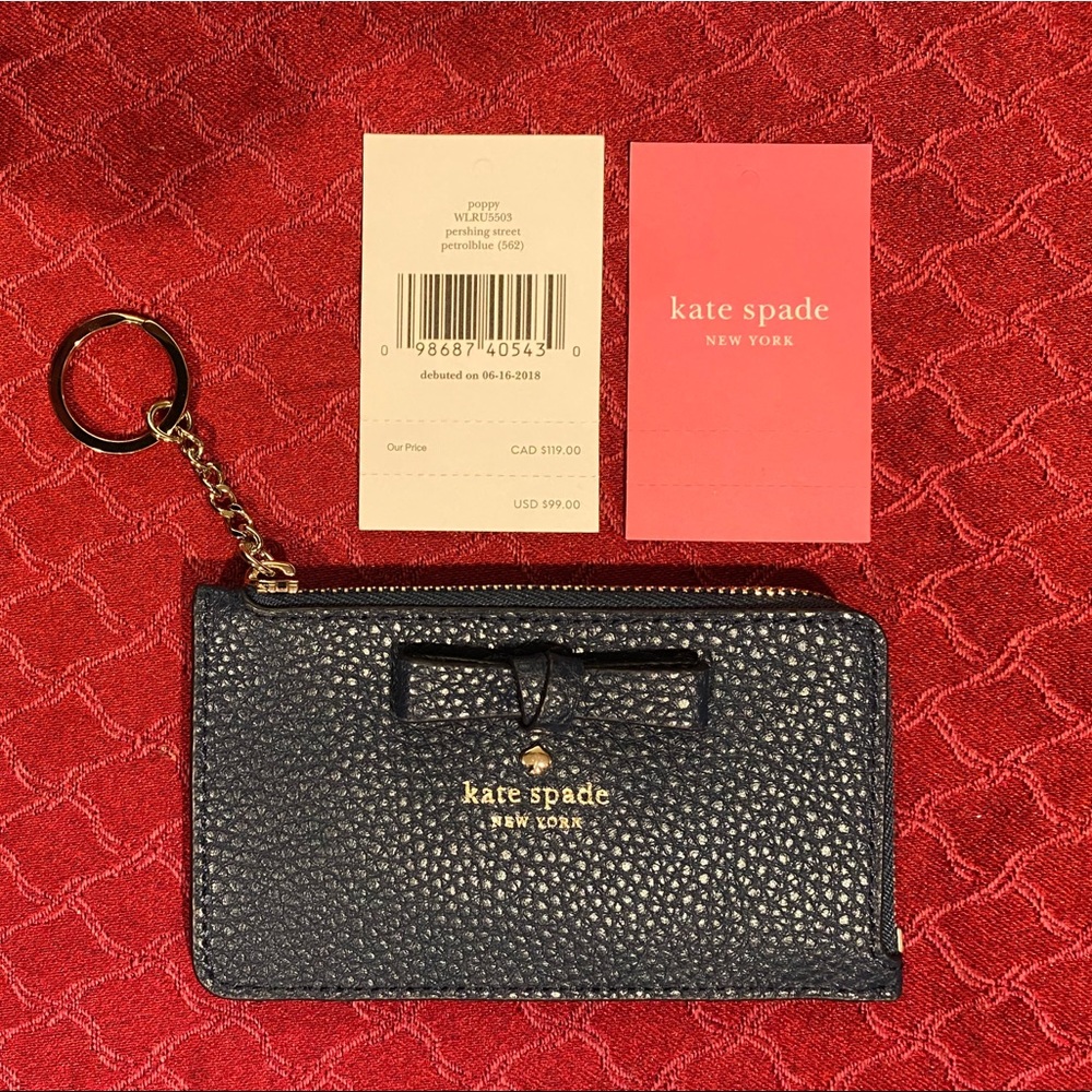 Kate Spade Leather Coin Card Purse NEW